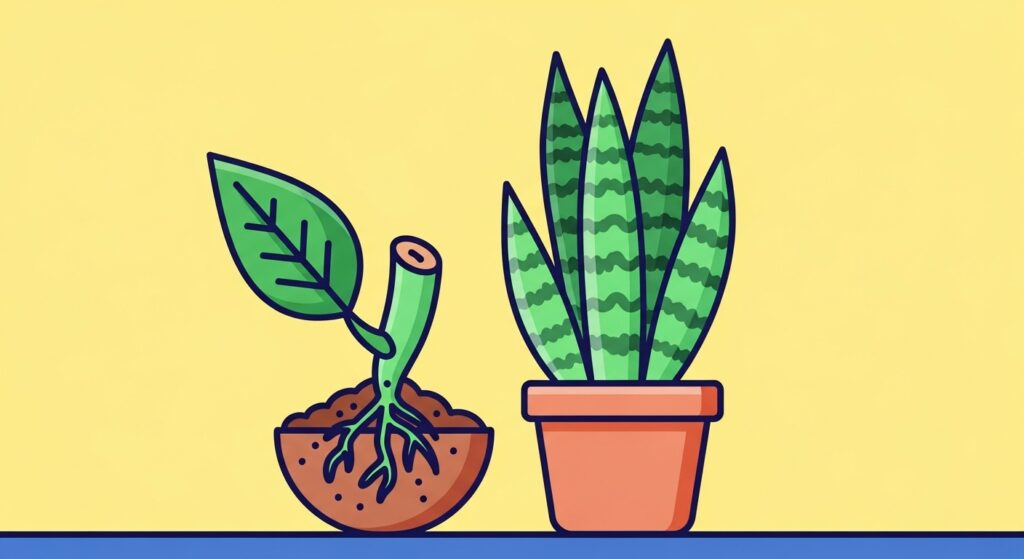 6. Propagation Methods of cylindrical snake plant