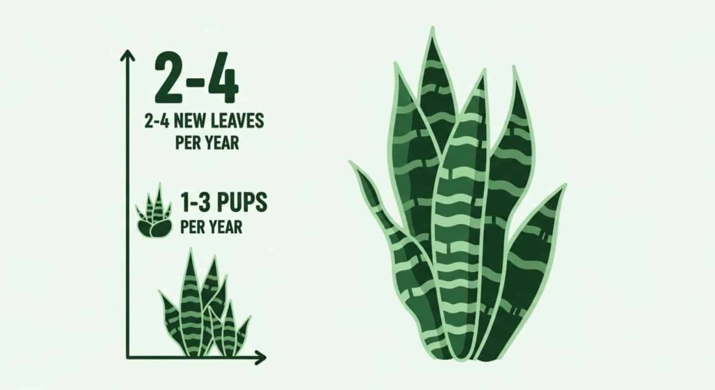 Average Growth Rate of Snake Plants