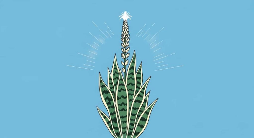 Snake plant flower radiating positive energy