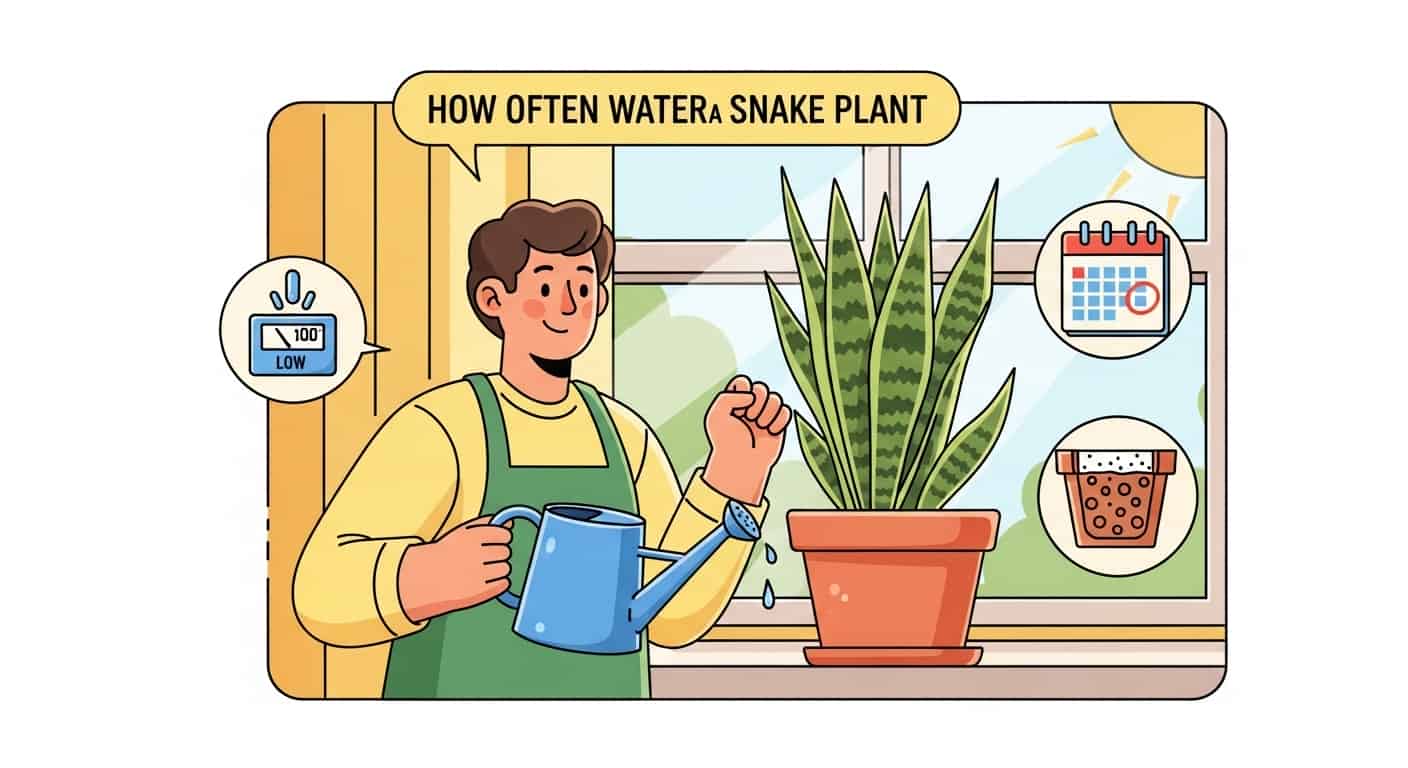 how often water snake plant
