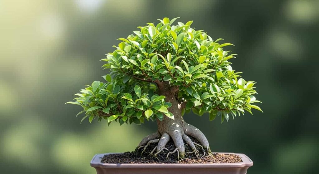 healthy ficus bonsai tropical species ideal for underwater root trimming technique